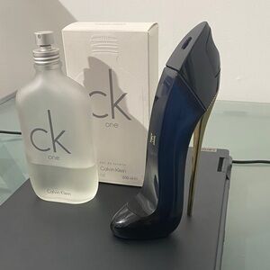 Calvin Klein CK One and Carolina Herrera Good Girl both used